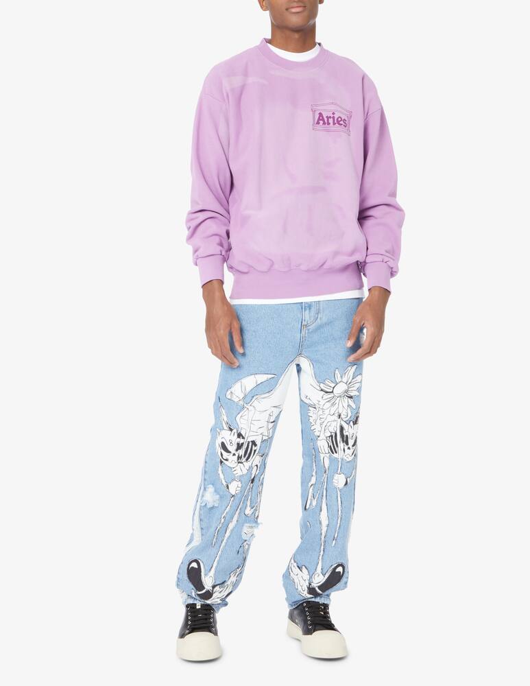 rinascente Aries Felpa girocollo aries sunbleached - Viola