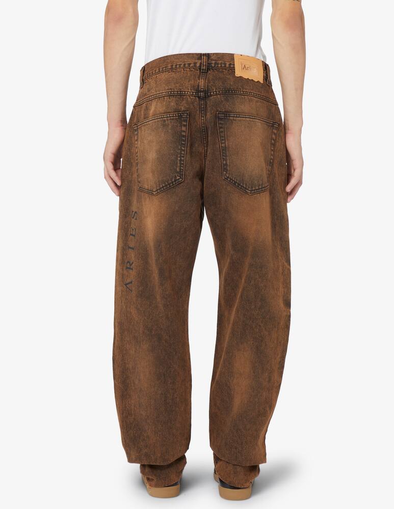 rinascente Aries Acid wash batten denim