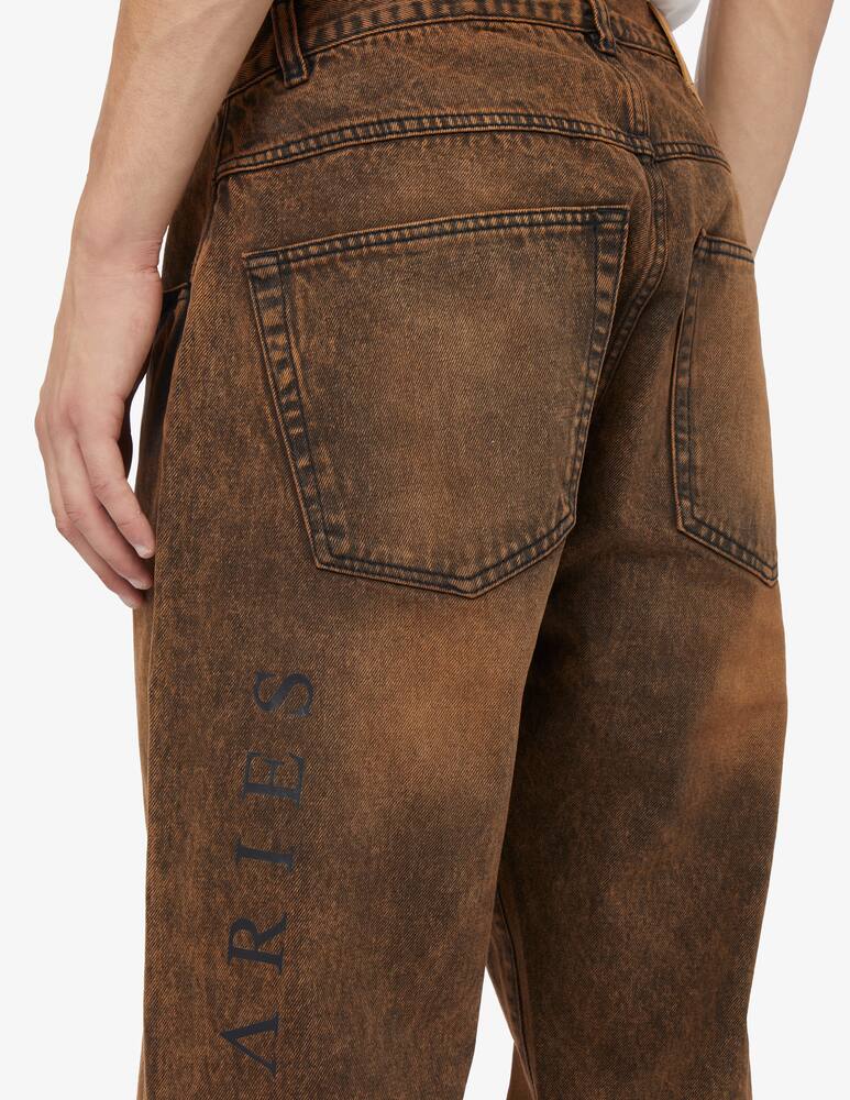 rinascente Aries Acid wash batten denim