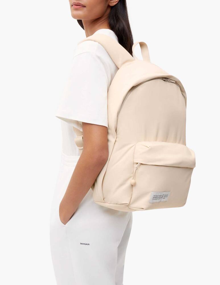 Pangaia nylon padded backpack in‎ Sand Pangaia Sleek Sand Nylon Padded Backpack main image 4