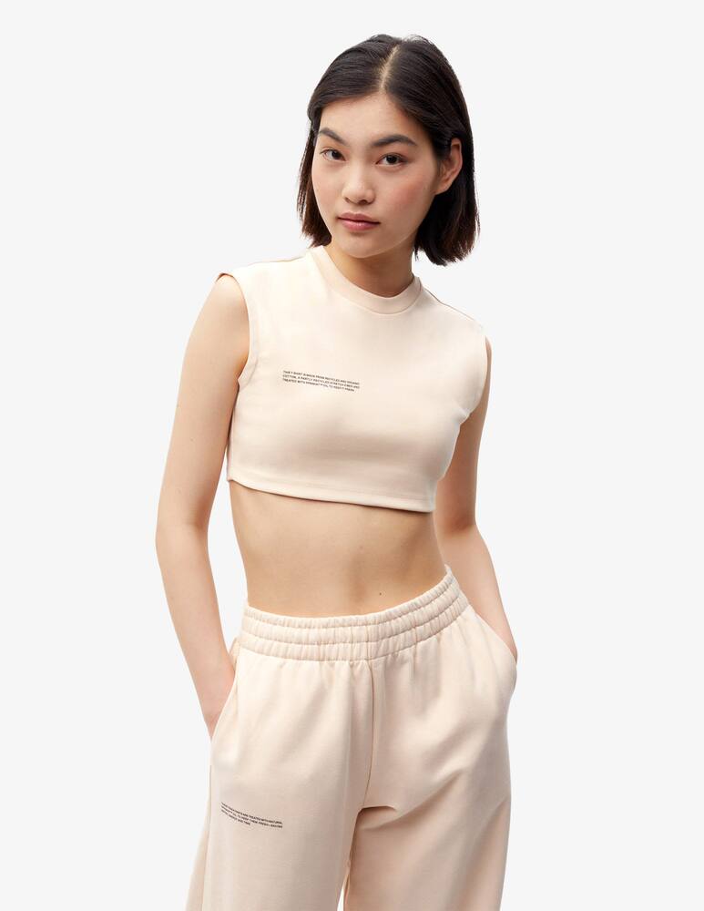 rinascente PANGAIA Recycled cotton fitted crop t-shirt