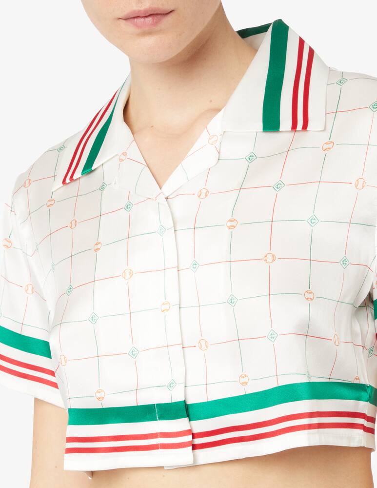 rinascente Casablanca Shirt crop tennis check