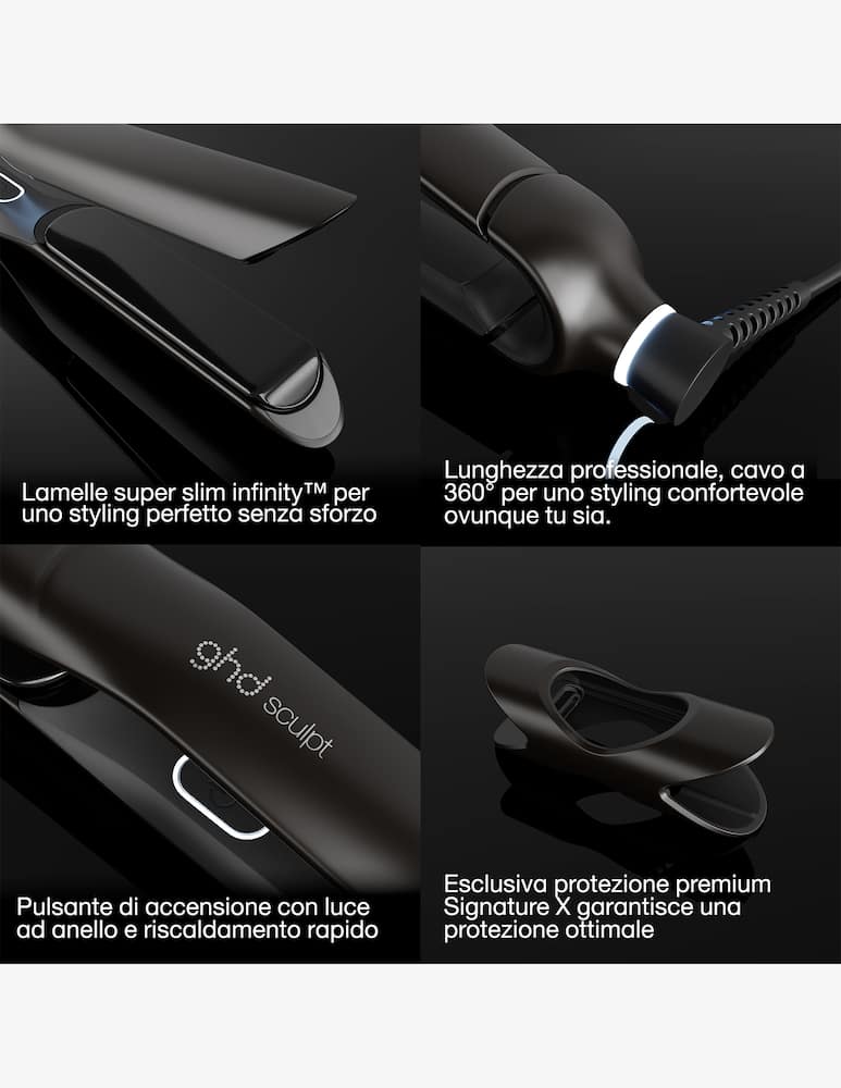 rinascente ghd Sculpt Black Interactive Hair Straightener