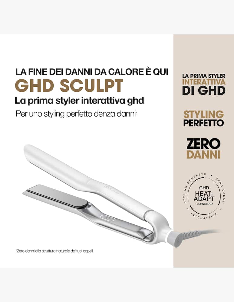 rinascente ghd Sculpt White Interactive Hair Straightener