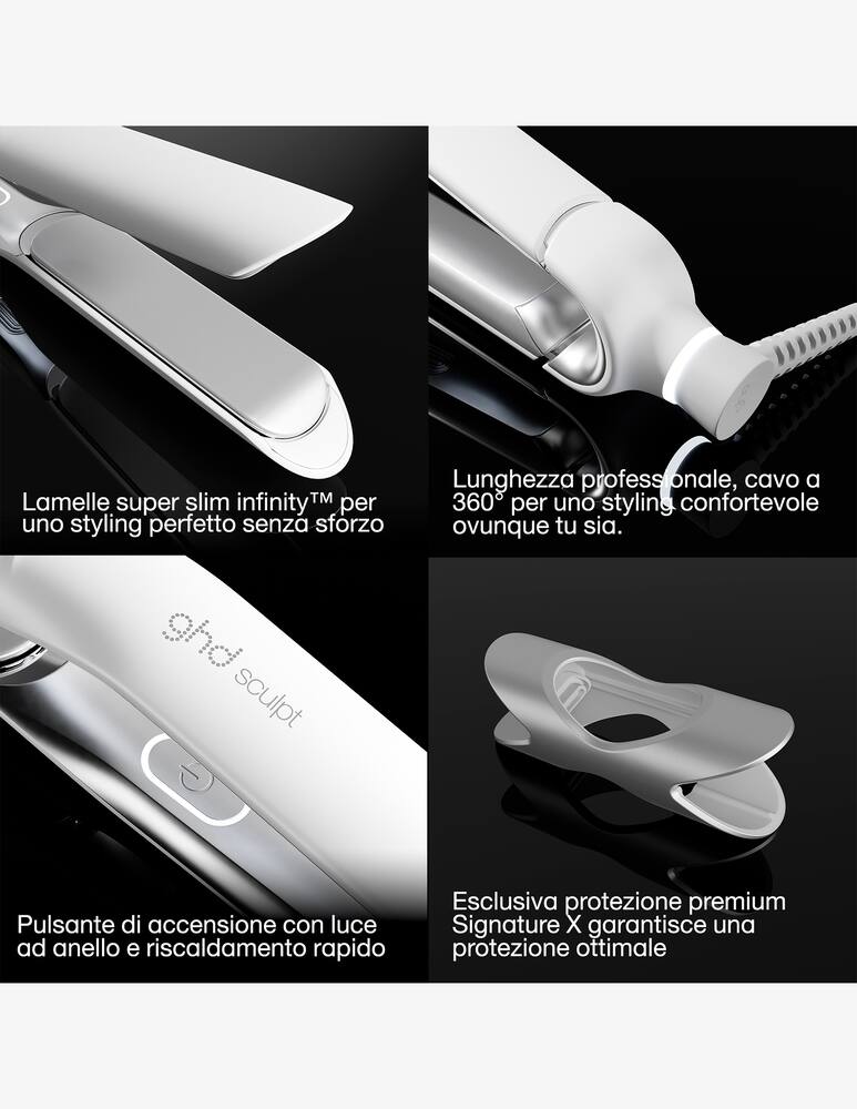 rinascente ghd Sculpt White Interactive Hair Straightener