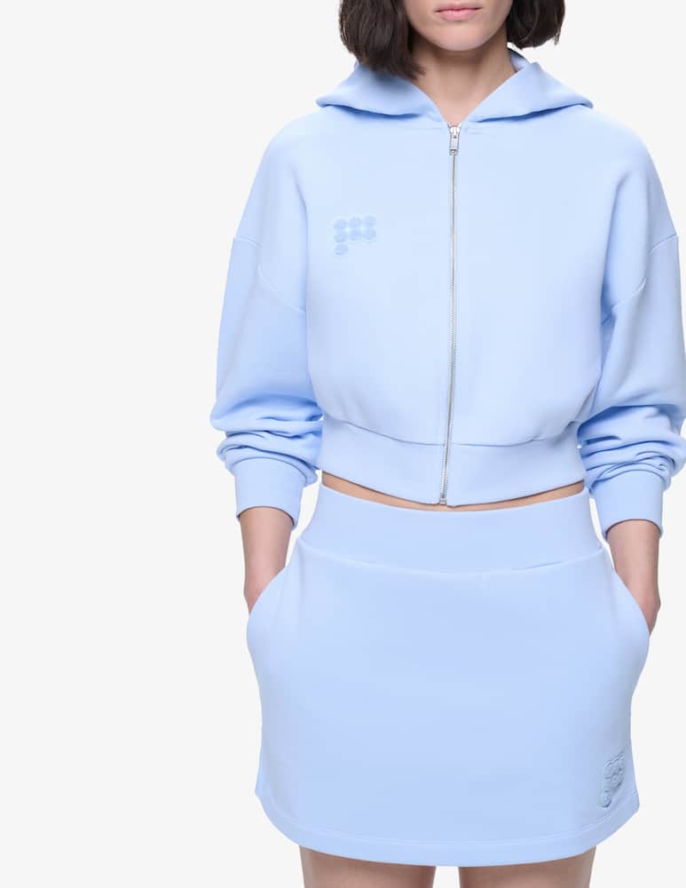 rinascente PANGAIA Felpa cropped con cappuccio zip