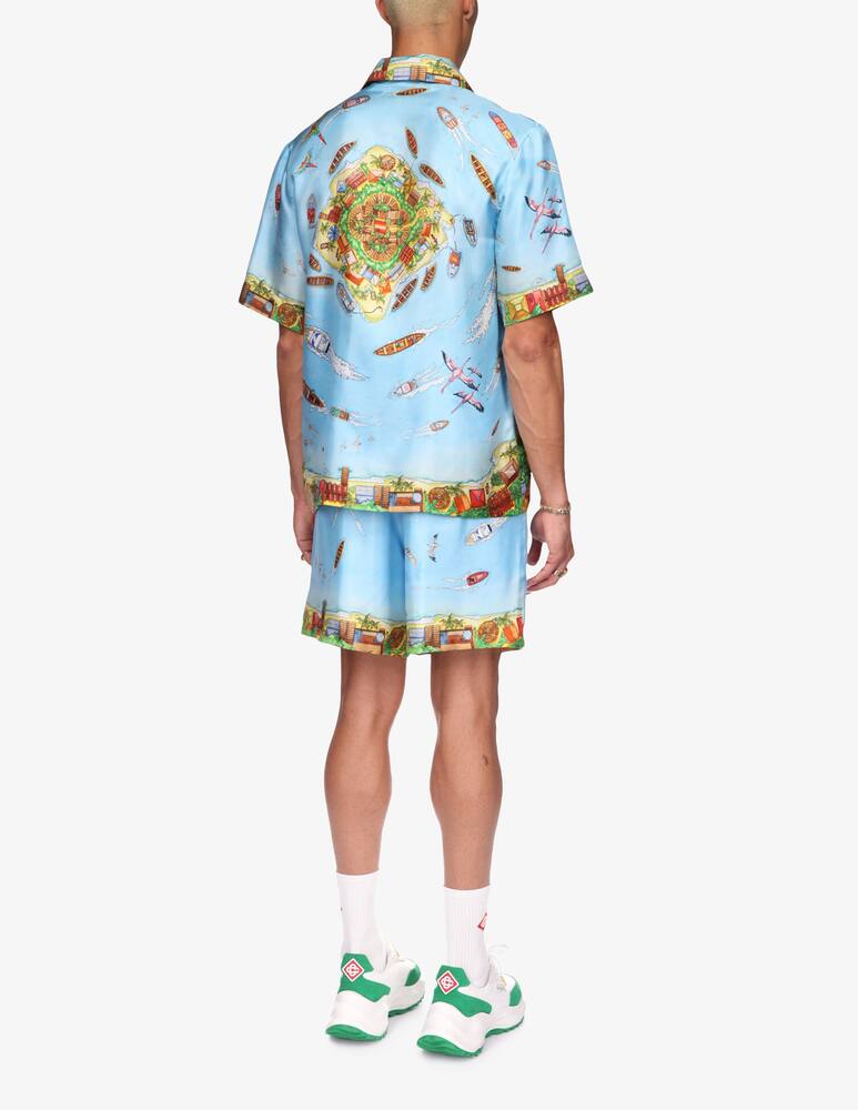 rinascente Casablanca Camicia maniche corte lino embroidered