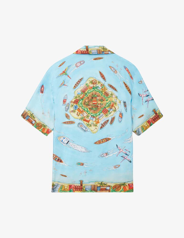 rinascente Casablanca Camicia maniche corte lino embroidered