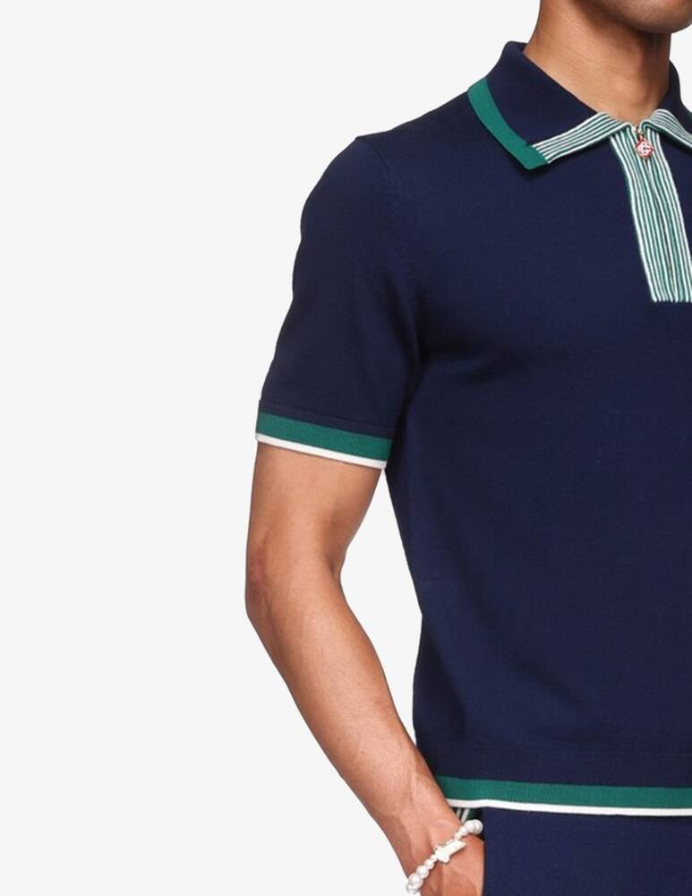 rinascente Casablanca Polo merino half zip
