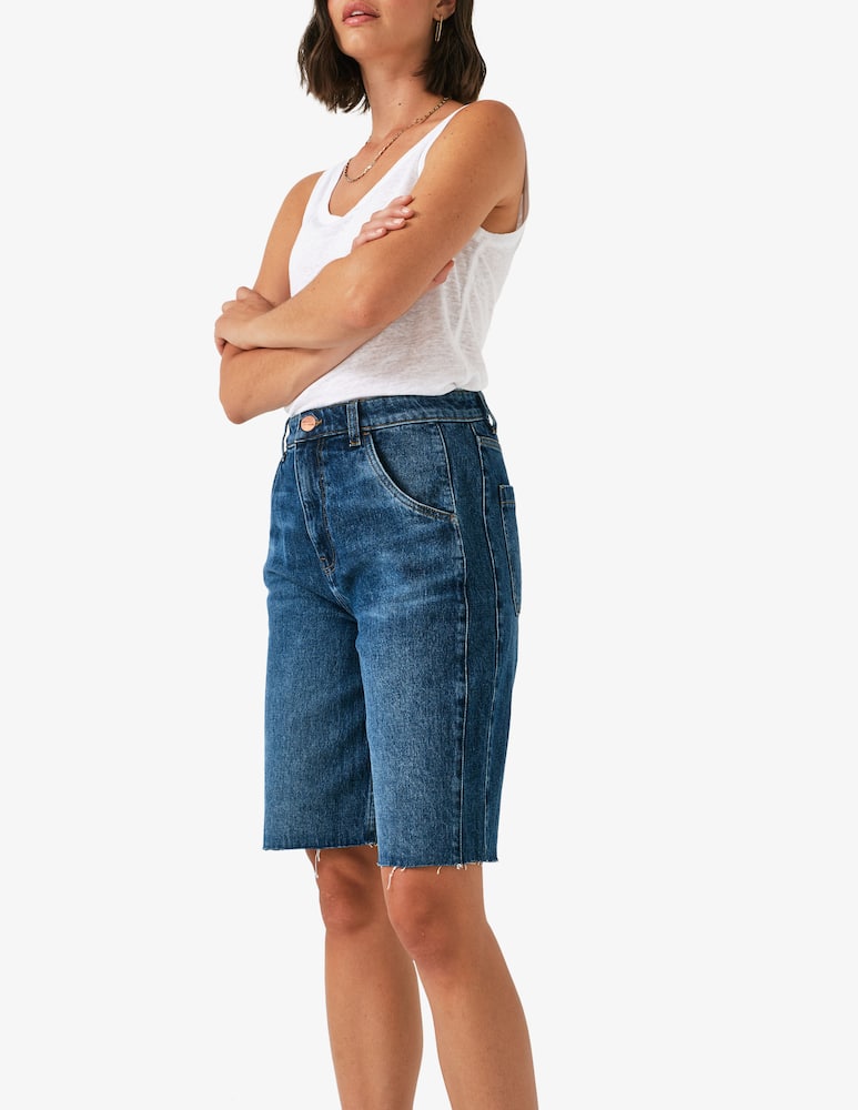 rinascente seventy + mochi Denim knee shorts
