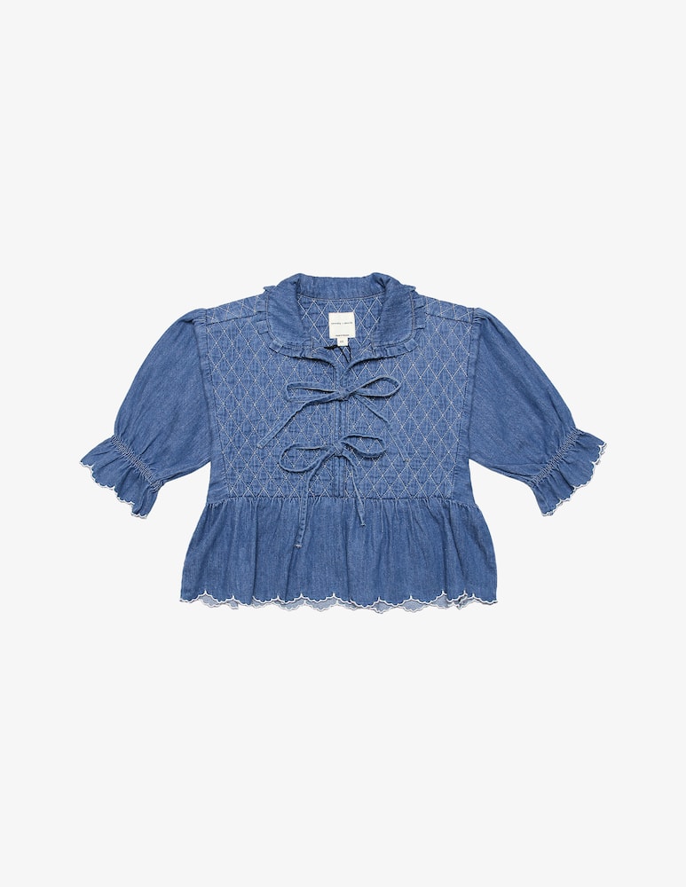 rinascente seventy + mochi Denim heidi blouse