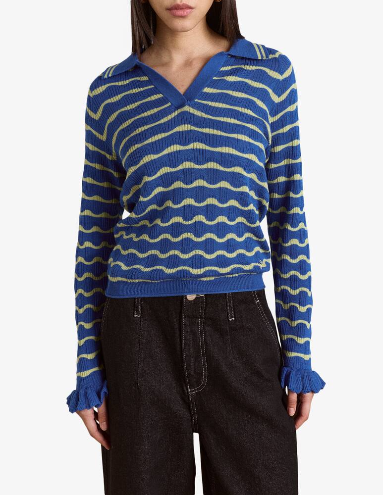 rinascente Damson Madder Maglione polo in cotone merino