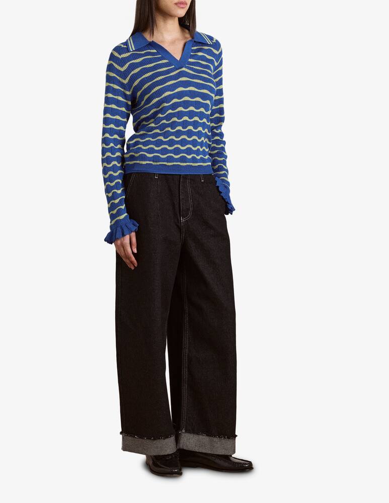 rinascente Damson Madder Maglione polo in cotone merino