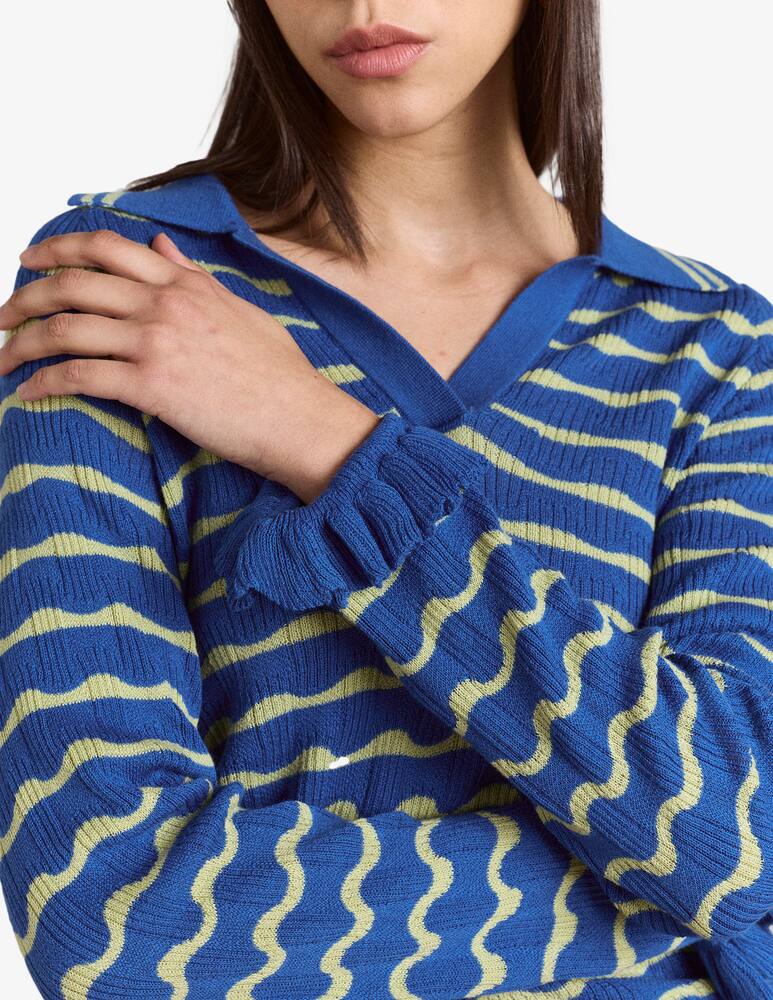 rinascente Damson Madder Maglione polo in cotone merino