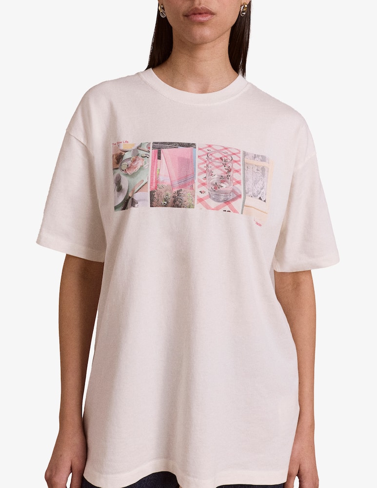 rinascente Damson Madder T-shirt Slow Life cruciverba