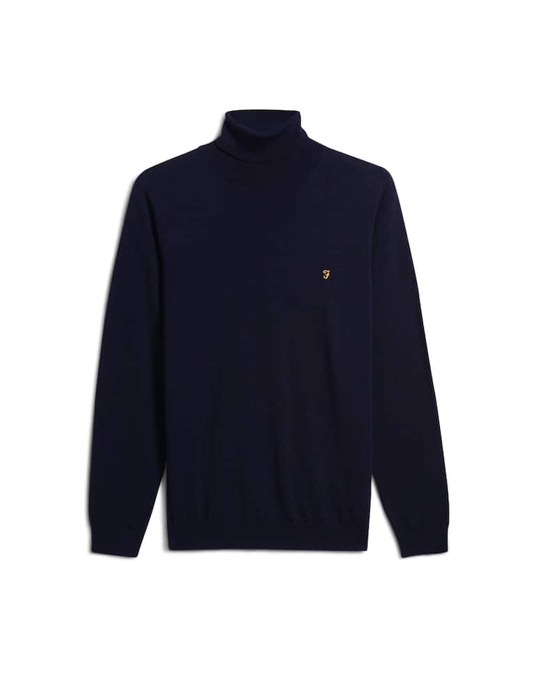 Farah Merino gosforth turtleneck - Blue - picture 5 Farah Merino gosforth turtleneck - Blue - picture 5