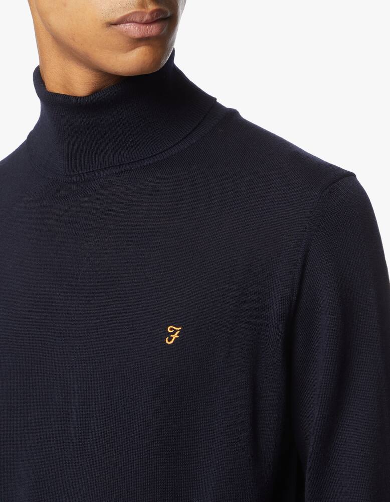 Farah Merino gosforth turtleneck - Blue - picture 4 Farah Merino gosforth turtleneck - Blue - picture 4