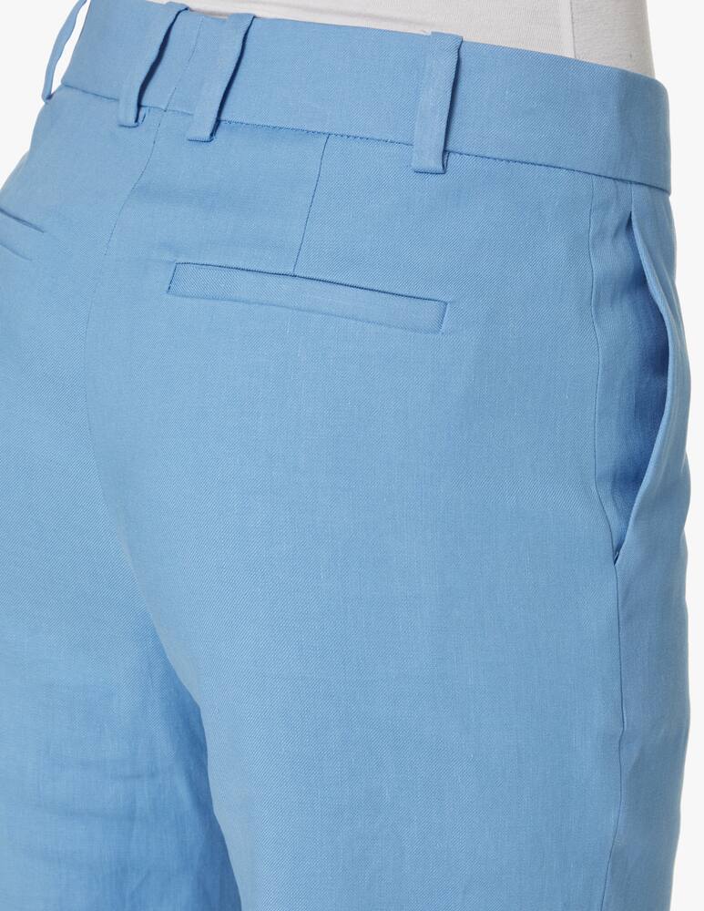 rinascente Joseph Pantaloni a vita alta trombetta in lino Talia - azzurro