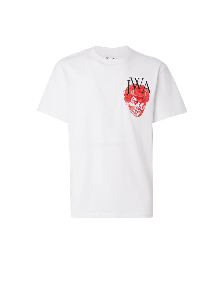 rinascente JW Anderson T-shirt jwa con viso ricamato