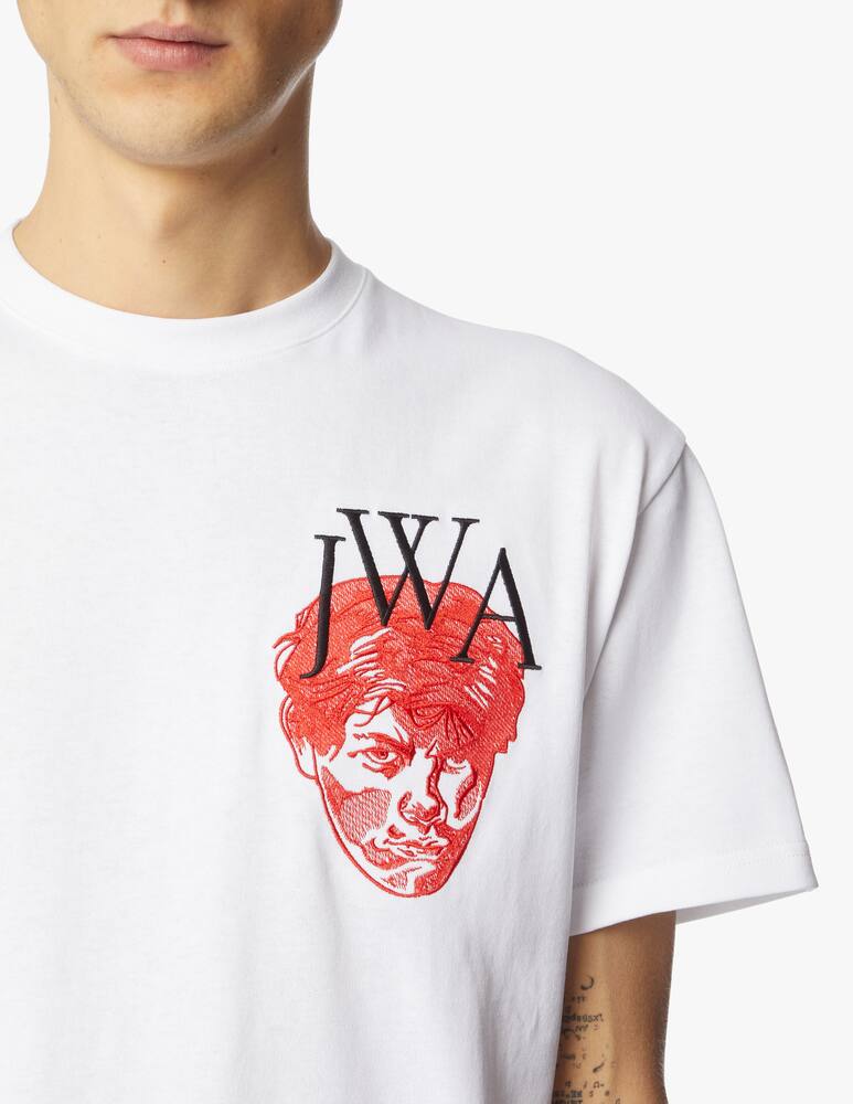 rinascente JW Anderson T-shirt jwa con viso ricamato