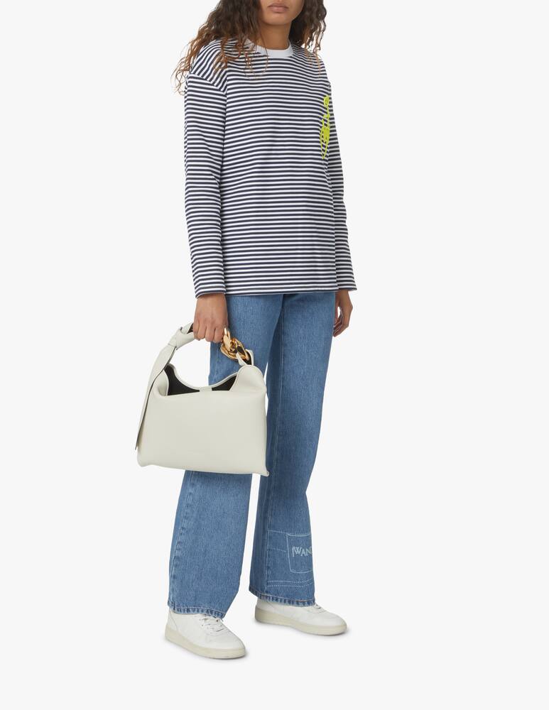 rinascente JW Anderson Small chain hobo bag - white