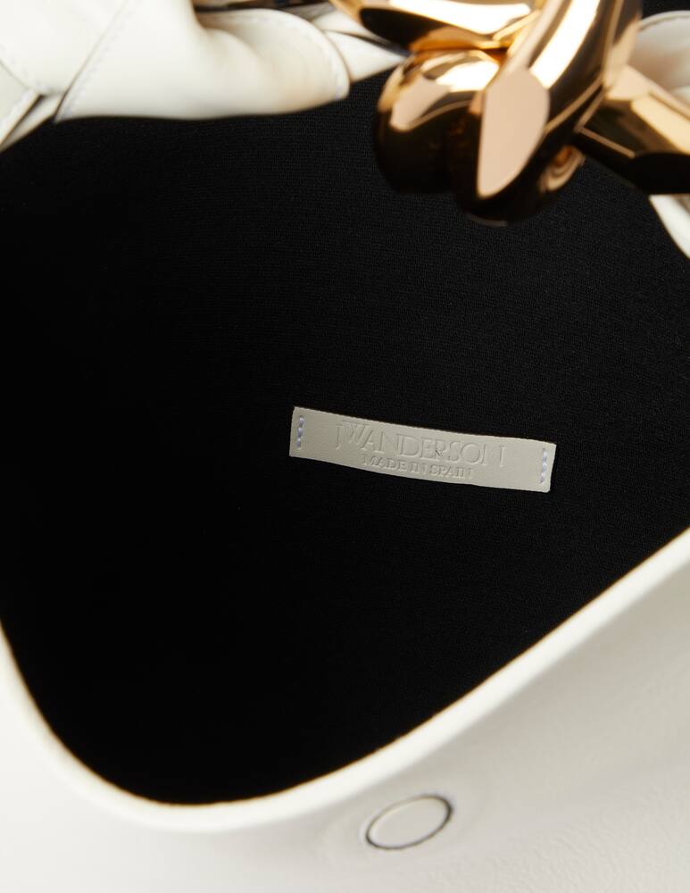 rinascente JW Anderson Small chain hobo bag - white