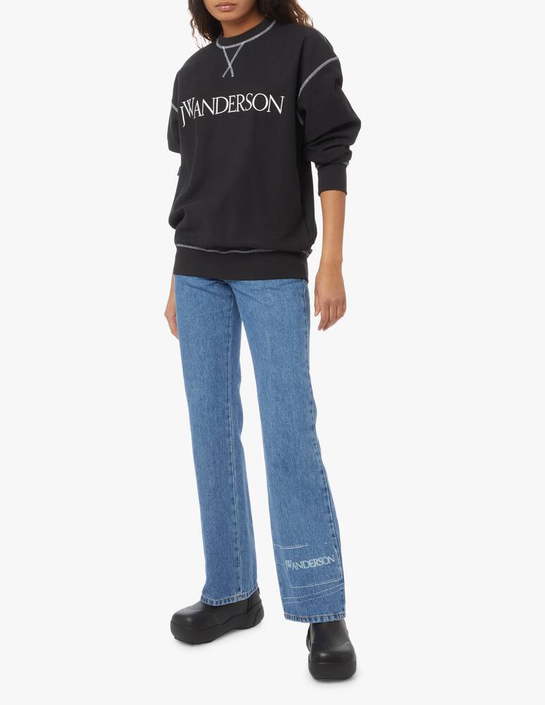 JW Anderson Cotton crewneck sweatshirt - black - picture 2 JW Anderson Cotton crewneck sweatshirt - black - picture 2