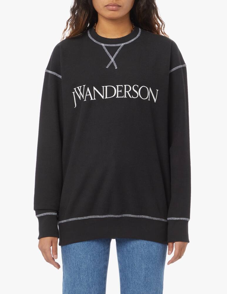 rinascente JW Anderson Felpa girocollo in cotone - nero