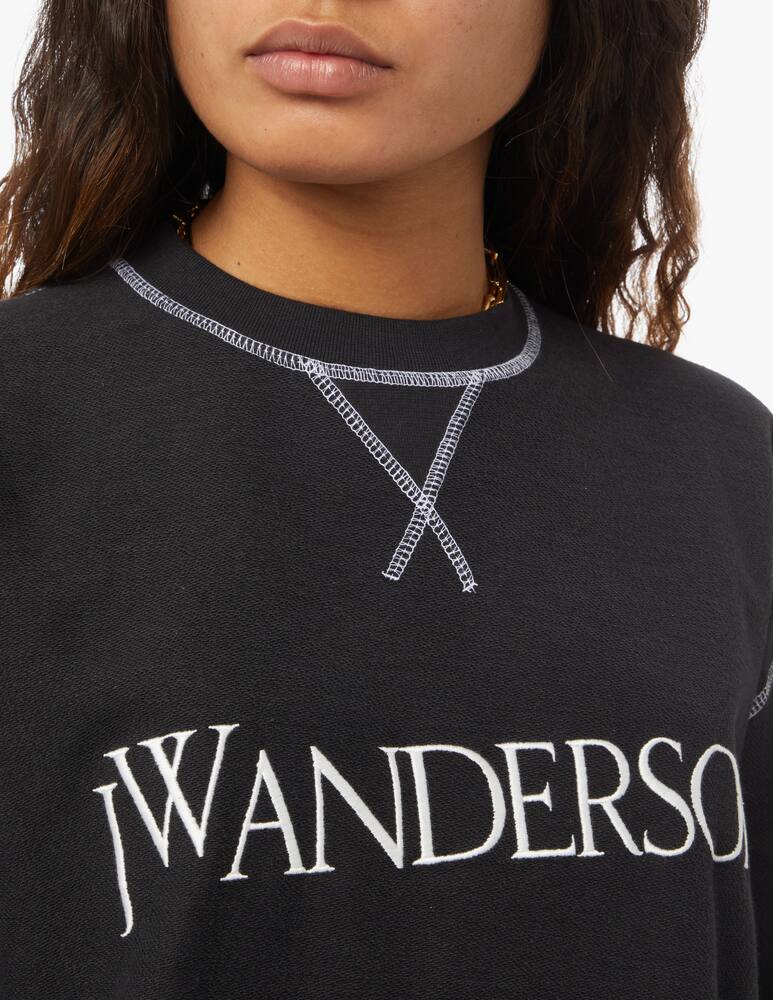 rinascente JW Anderson Felpa girocollo in cotone - nero