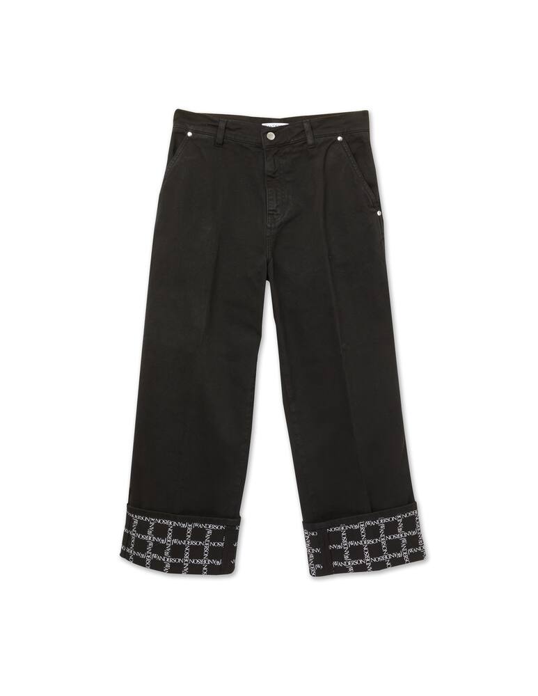 rinascente JW Anderson Jeans logo grid - nero