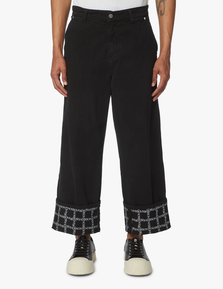 rinascente JW Anderson Jeans logo grid - nero