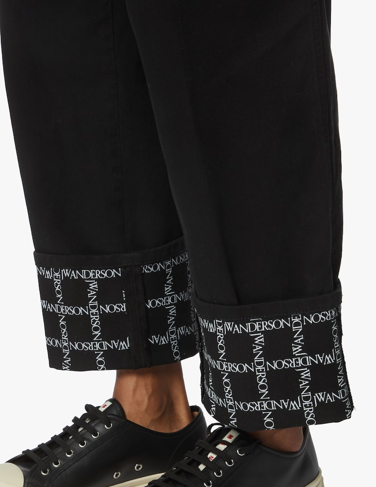 rinascente JW Anderson Jeans logo grid - nero