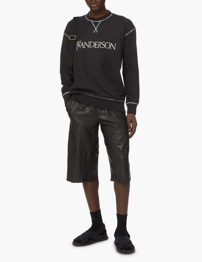 rinascente JW Anderson Maglia in cotone inside out logo - nero