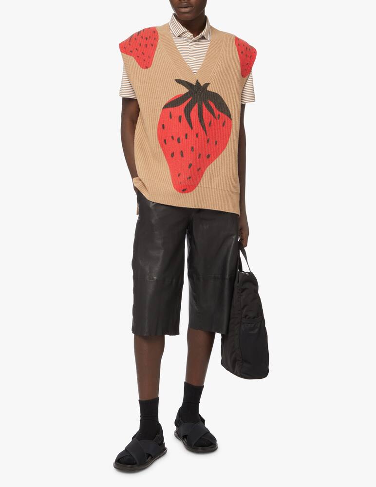 rinascente JW Anderson Strawberry no sleeve sweater - multi