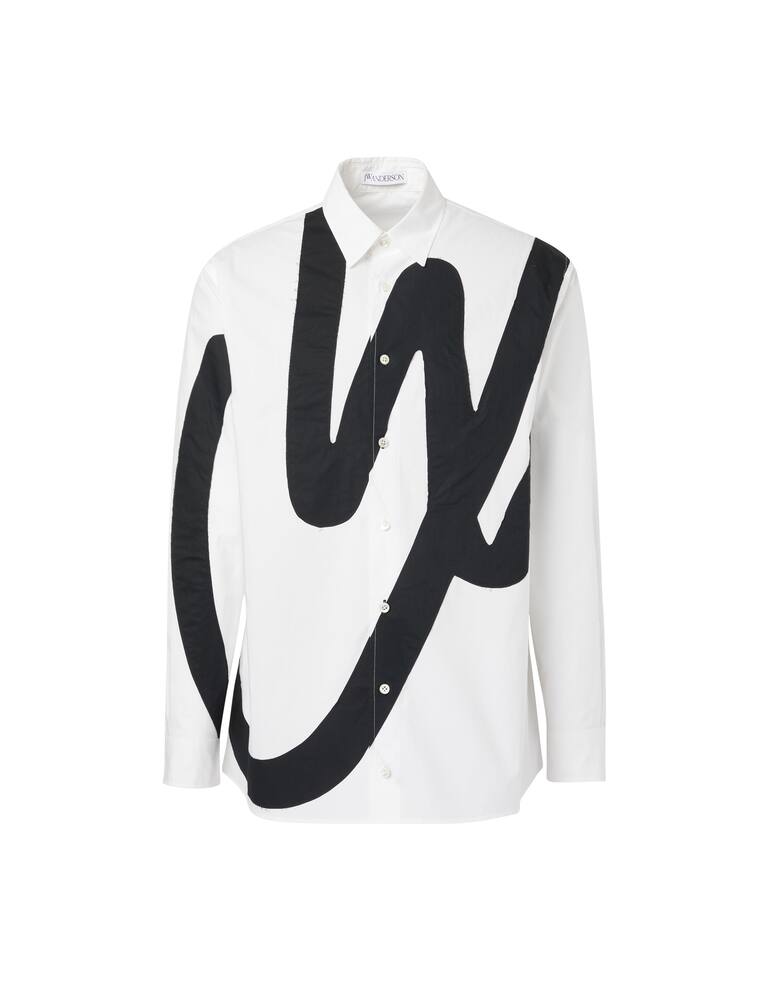 rinascente JW Anderson Camicia manica lunga white big logo - bianco