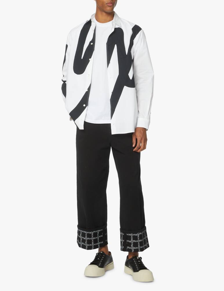 rinascente JW Anderson Camicia manica lunga white big logo - bianco