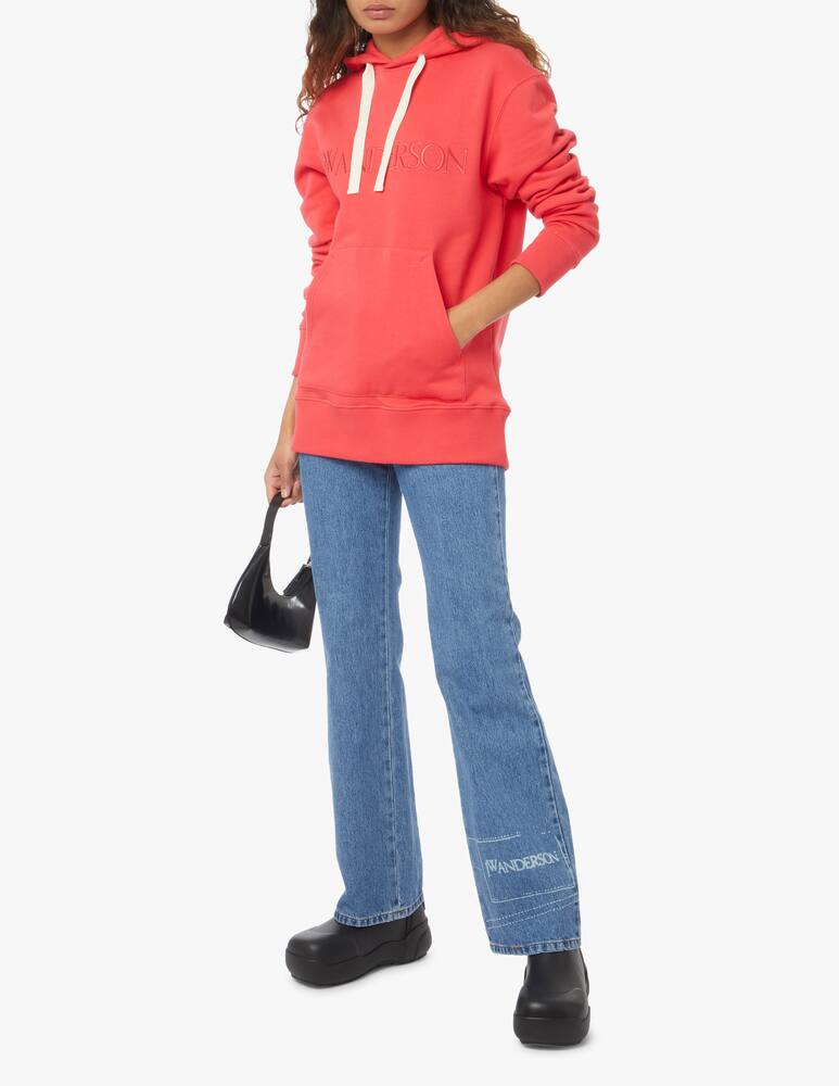 rinascente JW Anderson Felpa con cappuccio in cotone - rosso