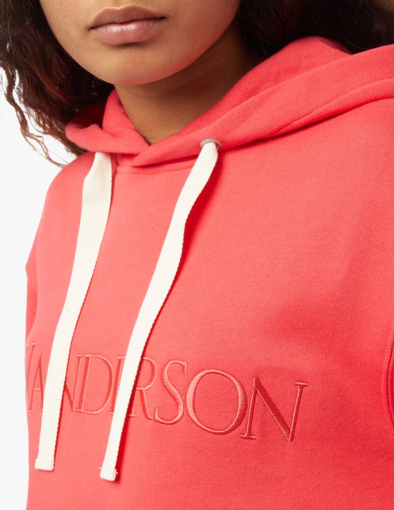 rinascente JW Anderson Felpa con cappuccio in cotone - rosso