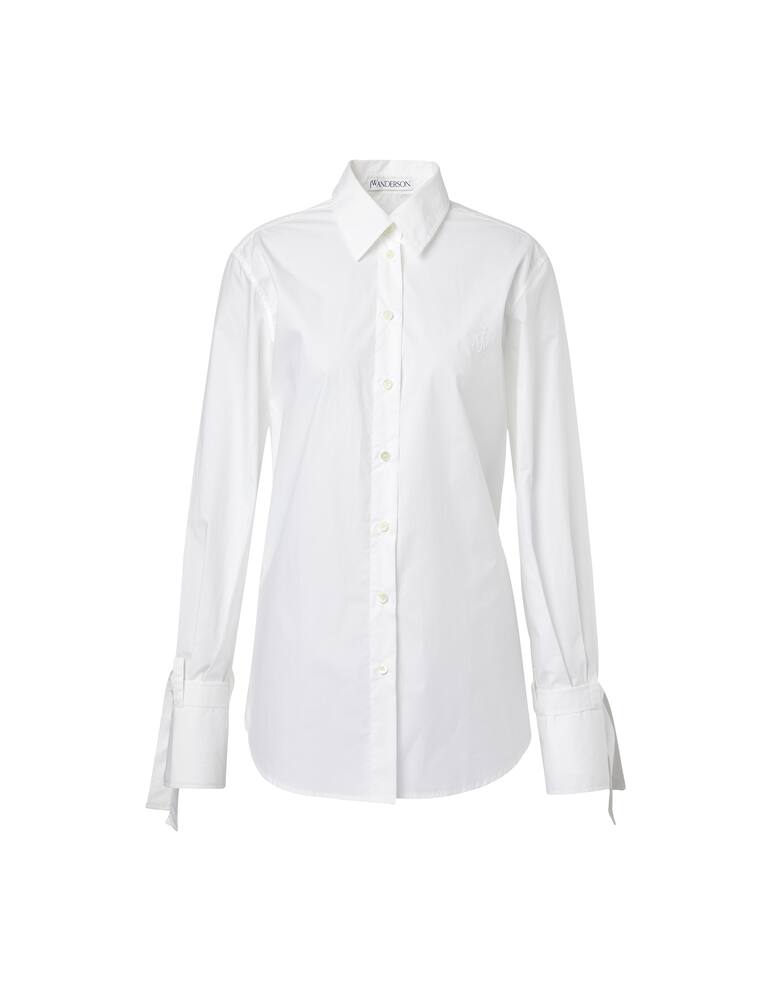 rinascente JW Anderson Camicia in cotone con lacci ai polsi - bianco
