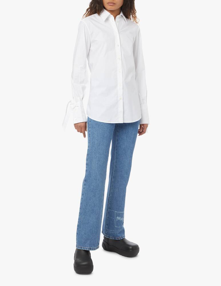 rinascente JW Anderson Camicia in cotone con lacci ai polsi - bianco