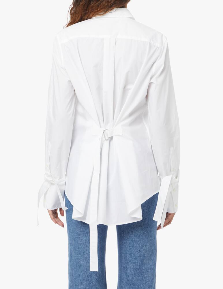 rinascente JW Anderson Camicia in cotone con lacci ai polsi - bianco