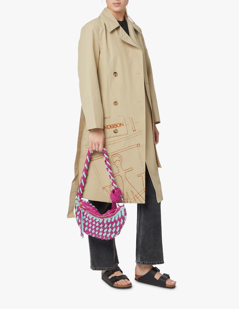 rinascente JW Anderson Knitted belt bag - pink