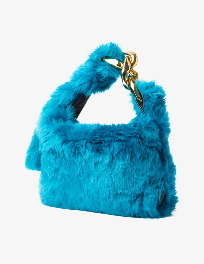rinascente JW Anderson Borsa hobo piccola con catena - Azzurro