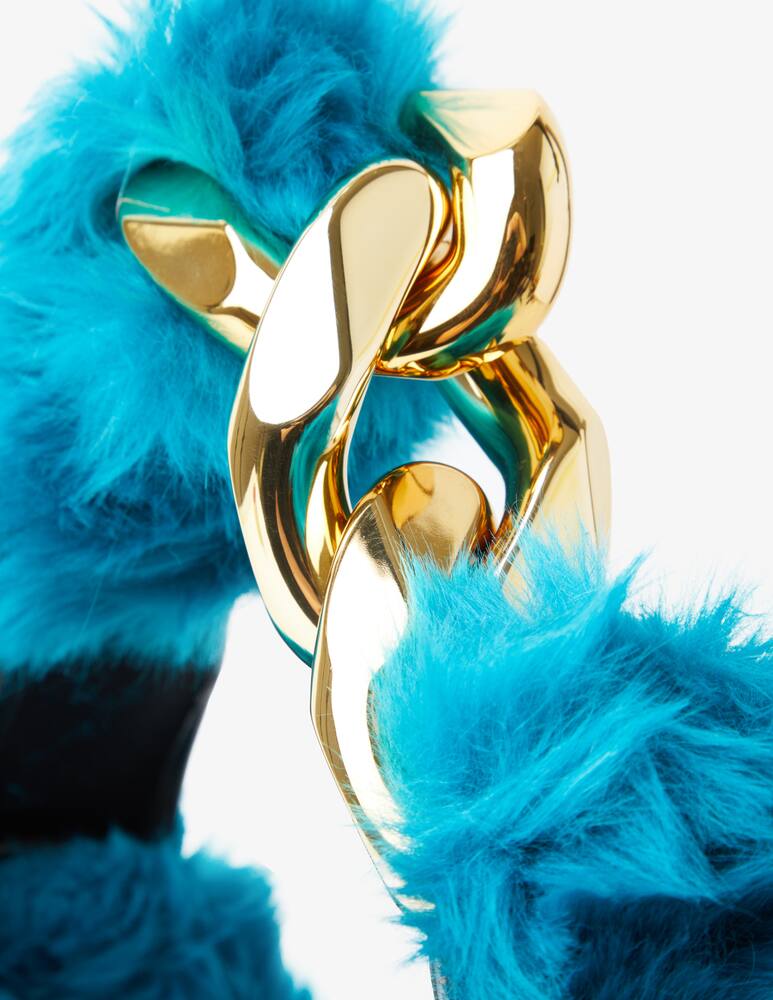 rinascente JW Anderson Borsa hobo piccola con catena - Azzurro