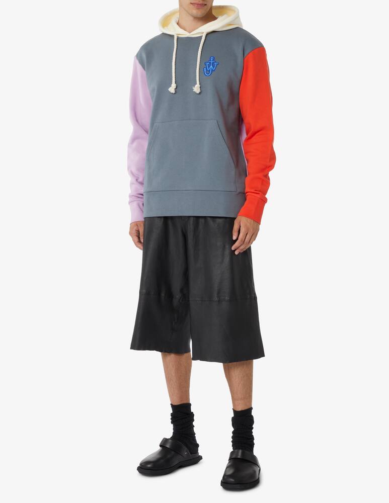 rinascente JW Anderson Felpa con cappuccio color block - Blu