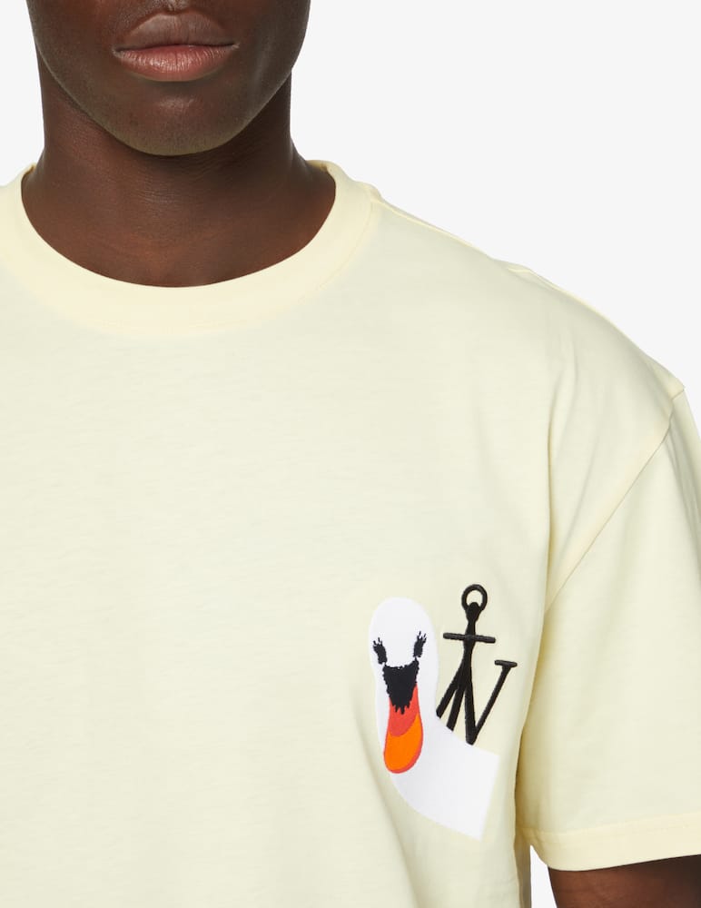 rinascente JW Anderson Maglietta logo cigno - Bianco