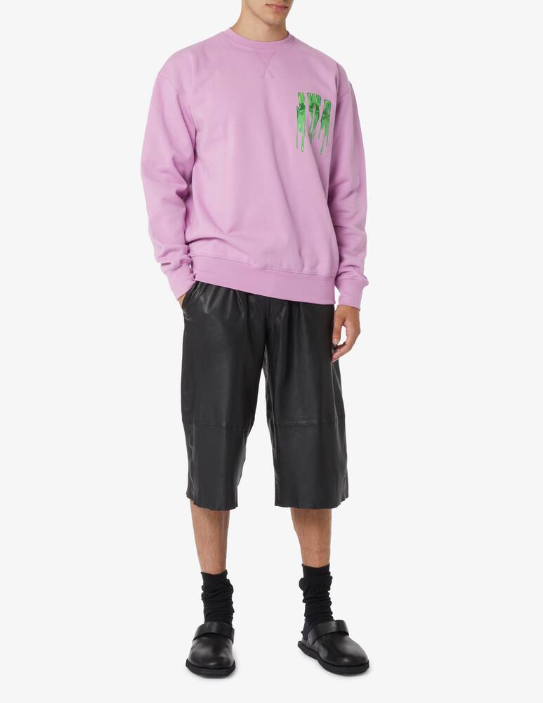 rinascente JW Anderson Felpa girocollo logo sbavato - Viola