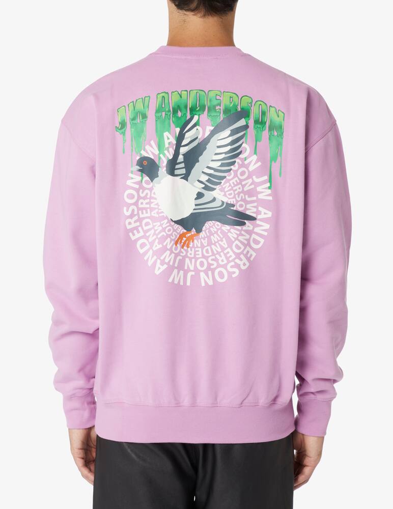 rinascente JW Anderson Felpa girocollo logo sbavato - Viola