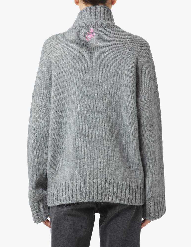 rinascente JW Anderson High neck sweater in wool blend - Grey