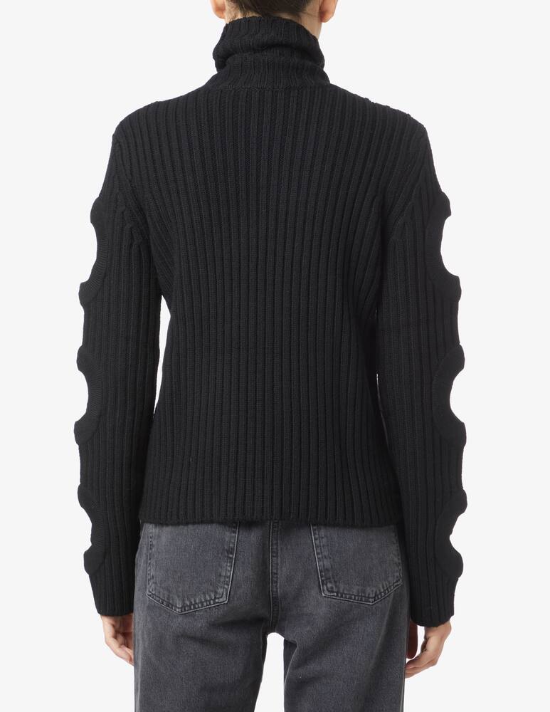 rinascente JW Anderson Wool cutouts jumper - Black